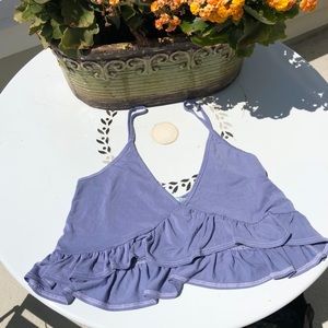 Urban Outfitters Lavender Ruffle Tank Top